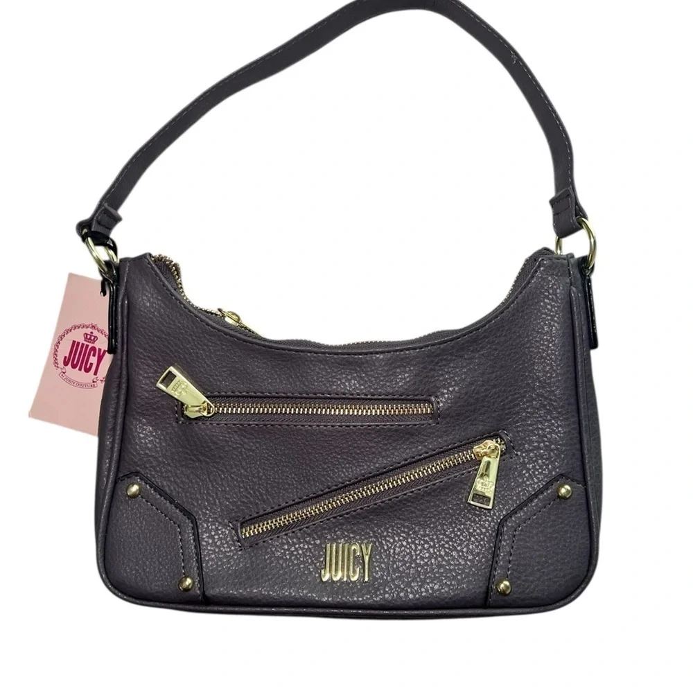 Juicy by Juicy Couture Grey Moto Chic Shoulder Bag